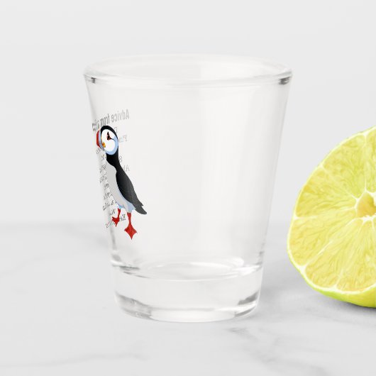 Advies van een Puffin Design Shot Glas (Rechts)