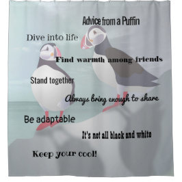 Advies van een Puffin Design Shower Curtain Douchegordijn