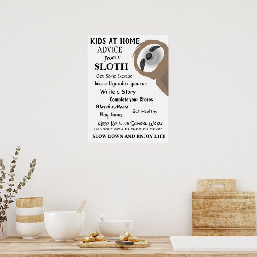Advies van een sleuf voor kinderen thuis poster (Keuken)