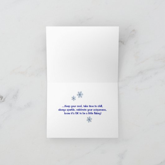 Advies van een sneeuwvlok kaart (Binnen)