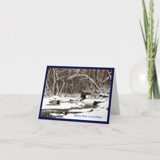 Advies van een sneeuwvlok kaart (Voorkant)