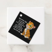 Advies van een tijgerontwerp bedankjes labels (In situ)