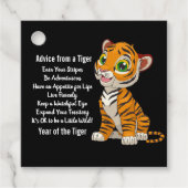 Advies van een tijgerontwerp bedankjes labels (Voorkant)