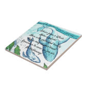 Advies van een walviskeramische tegel tegeltje (Zijkant)