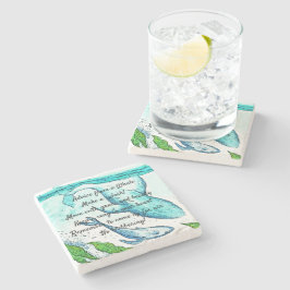 Advies van een walvissteenOnderzetter Stenen Onderzetter