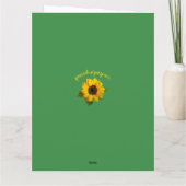 Advies van een Wenskaart voor zonnebloemontwerp Kaart (Achterkant)