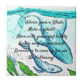 Advies van een Whale Ceramic Tile Tegeltje (Voorkant)
