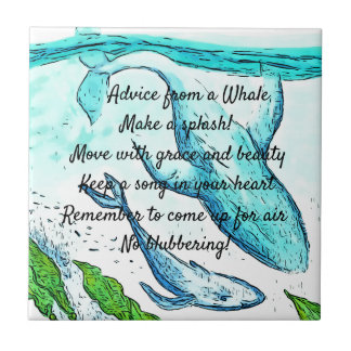Advies van een Whale Ceramic Tile Tegeltje