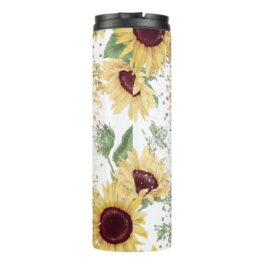 Advies van een zonnebloem thermosbeker (Achterkant)