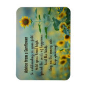 Advies van een zonnebloemontwerpmagneet magneet (Verticaal)