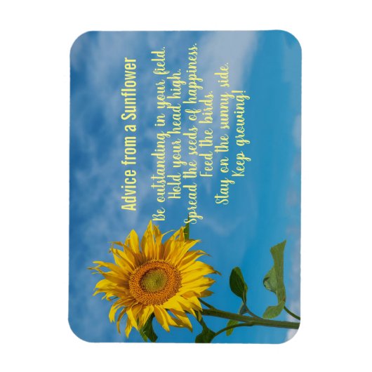 Advies van een zonnebloemontwerpmagneet magneet (Verticaal)