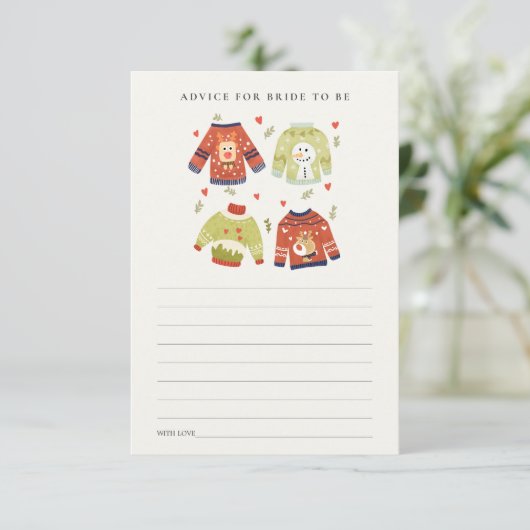 Advies van Heart Ugly Sweater Advice voor het Vrij Informatiekaartje (Staand voorkant)