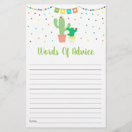 Advies van het Baby shower Colorful Fiesta Cactus