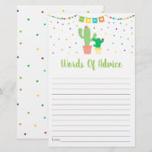 Advies van het Baby shower Colorful Fiesta Cactus (Voorkant / Achterkant)