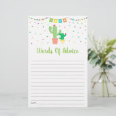 Advies van het Baby shower Colorful Fiesta Cactus (Staand voorkant)