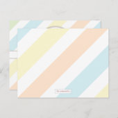 Advies van het Baby shower Pastel Stripe voor mamm (Voorkant / Achterkant)