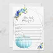 Advies van het Baby shower pompoen voor mama | Bla Kaart (Voorkant)