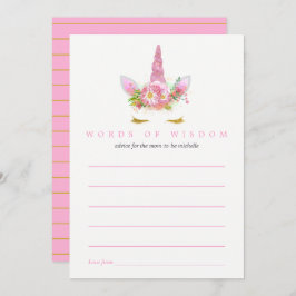 Advies van het Baby shower Roze en Gold Floral Uni Kaart