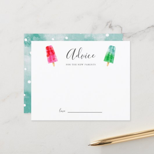 Advies van het Baby shower van Popsiche voor de Ni (Voorkant / Achterkant in situ)