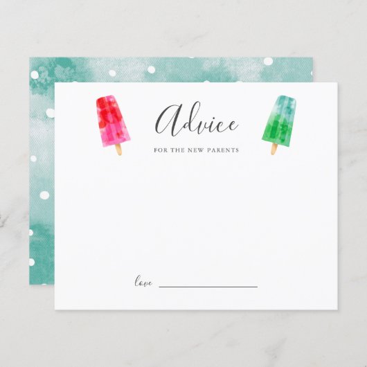 Advies van het Baby shower van Popsiche voor de Ni (Voorkant / Achterkant)