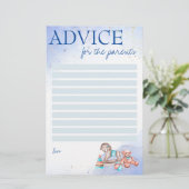 advies van het baby shower voor de ouderenwedstrij briefpapier (Staand voorkant)