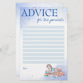 advies van het baby shower voor de ouderenwedstrij briefpapier (Voorkant / Achterkant)