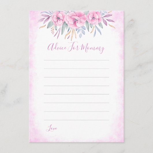 Advies van het baby shower voor de Waterverf van r (Voorkant)