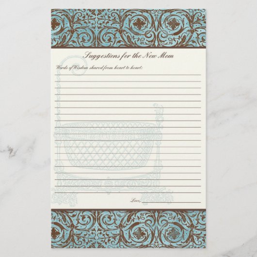 Advies van het baby shower voor New Ma - Blue Brow (Voorkant)