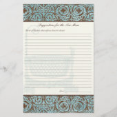 Advies van het baby shower voor New Ma - Blue Brow (Achterkant)