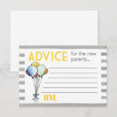 Advies van het baby shower voor Nieuwe Ouders (Voorkant / Achterkant)