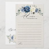 Advies van het Vrijgezellenfeest "Dusty Blue Navy  (Voorkant / Achterkant)