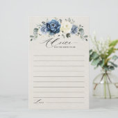 Advies van het Vrijgezellenfeest "Dusty Blue Navy  (Staand voorkant)