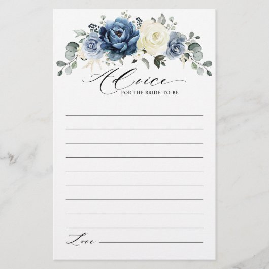 Advies van het Vrijgezellenfeest "Dusty Blue Navy (Voorkant)