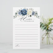 Advies van het Vrijgezellenfeest "Dusty Blue Navy  (Staand voorkant)