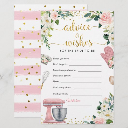 Advies van het Vrijgezellenfeest Floral Kitchen en (Voorkant / Achterkant)