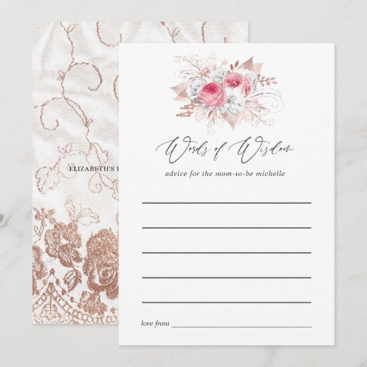 Advies van het Vrijgezellenfeest van Floral en van (Voorkant / Achterkant)