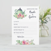 Advies van het vrijgezellenfeest voor bride en bru kaart (Staand voorkant)