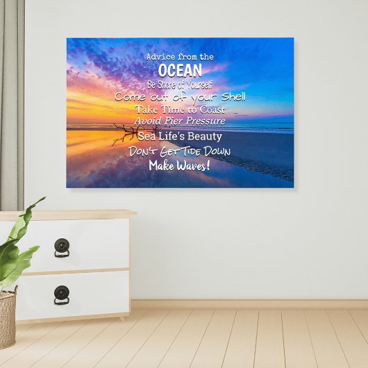 Advies van Ocean Dusk Driftwood Beach Poster