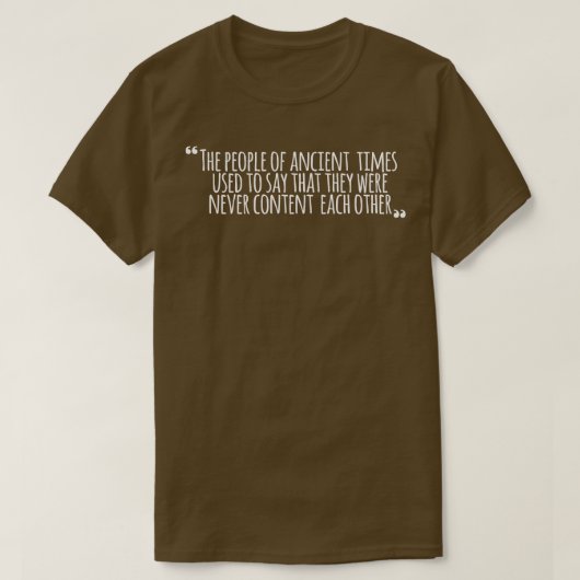 Advies van oude mensen t-shirt (Design voorkant)