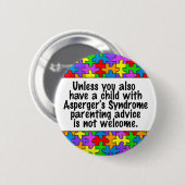 Advies van ouderschap ronde button 5,7 cm (Voorkant /achterkant)