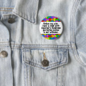 Advies van ouderschap ronde button 5,7 cm (In situ)