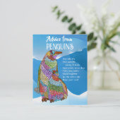 Advies van Penguins Flat Wenskaart Kaart (Staand voorkant)