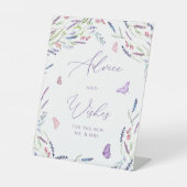 Advies van waterverf Lavender en wenst Reclamebord Met Voetstuk (Voorkant)