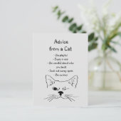 Advies van Winking Cat Fun Animal Humor Briefkaart (Staand voorkant)