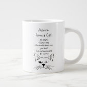 Advies van Winking Cat Fun Animal Humor Grote Koffiekop (Rechts)