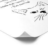 Advies van Winking Cat Fun Animal Humor Poster (Hoek)