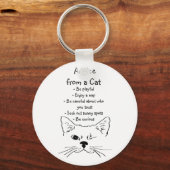 Advies van Winking Cat Fun Animal Humor Sleutelhanger (Voorkant)