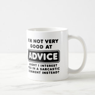 Advies Versus Sarcastische Grappige T-Shirt Koffiemok