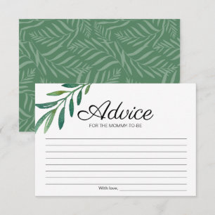 Advies voor aanstaande moeder groene baby shower kaart