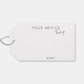 Advies voor afstuderen label cadeaulabel (Achterkant Horizontaal)